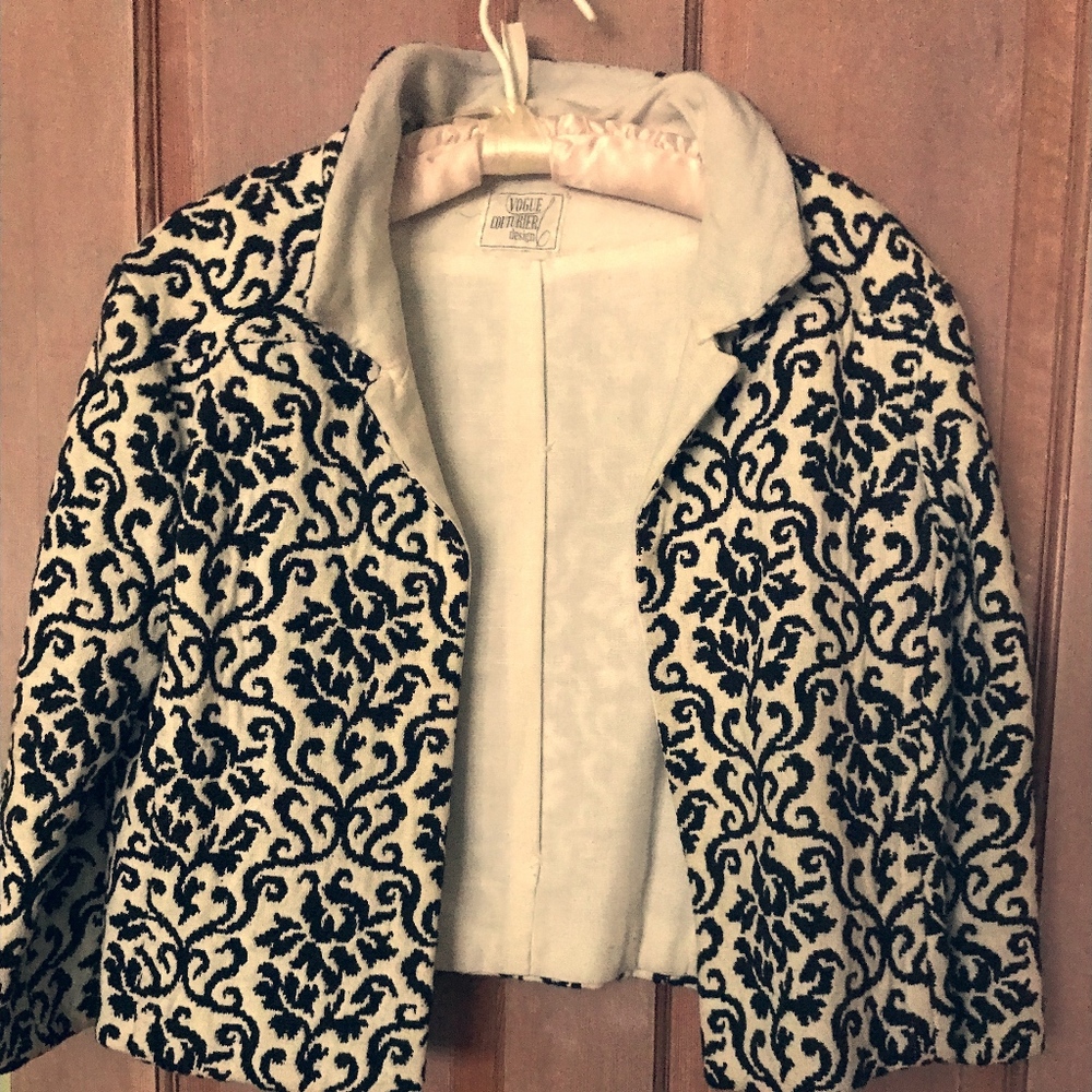 Vintage Classic Black & White Suit 1950's